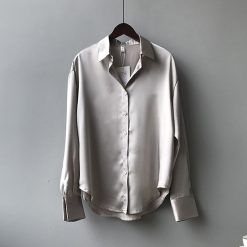 Button Up Elegant Silk Shirt - Image 6